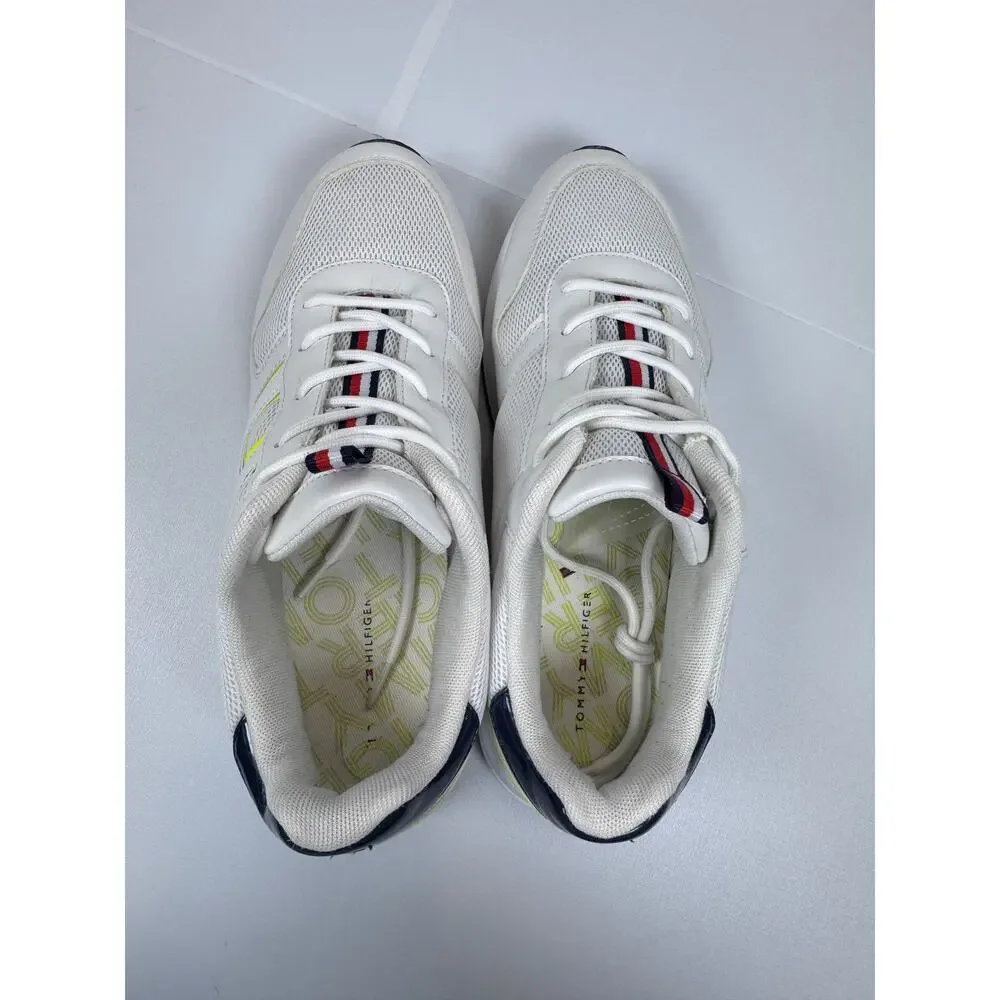 Tommy Hilfiger Womens 9M White Mesh Dad Sneakers Y2K Preppy Retro Athletic Shoes - Picture 4 of 8